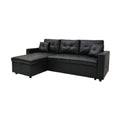 Canapé d'angle pour salon en simili cuir - 200 x 90 x 80