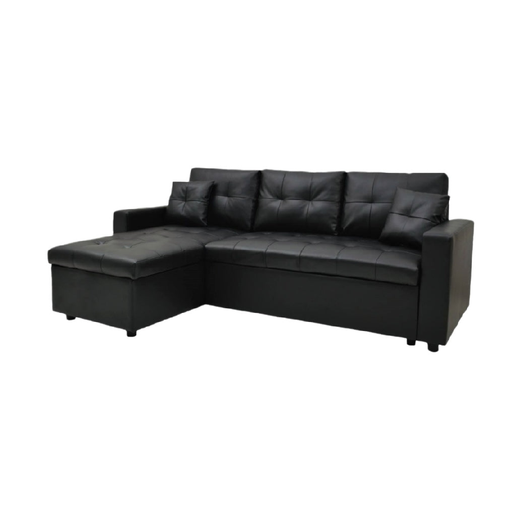 Canapé d'angle pour salon en simili cuir - 200 x 90 x 80