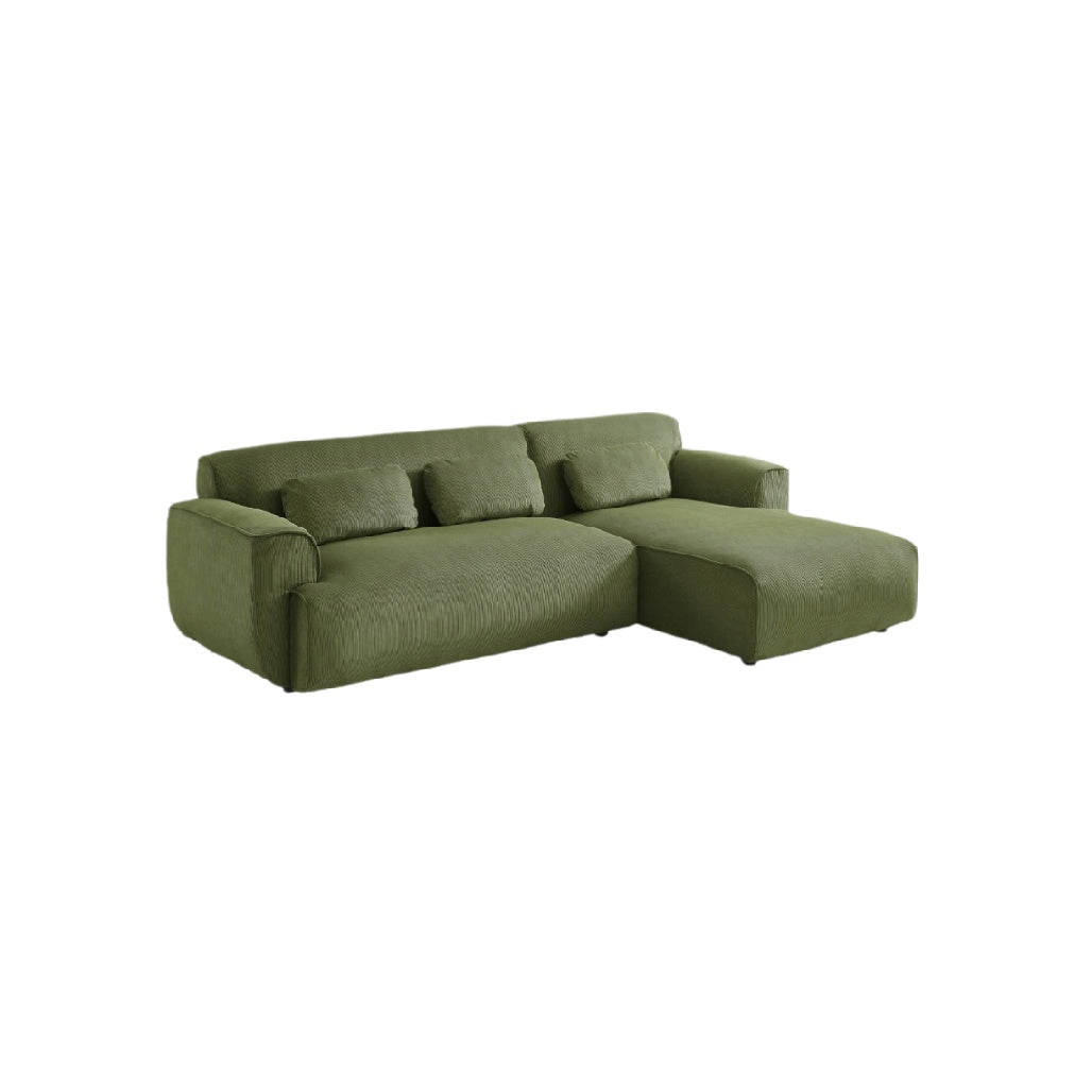 Canapé d'angle en tissu adapté aux espaces de vie - 230 x 100 x 85
